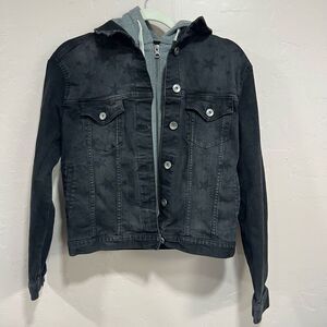 Kendall & Kylie Stars Black Denim Jacket